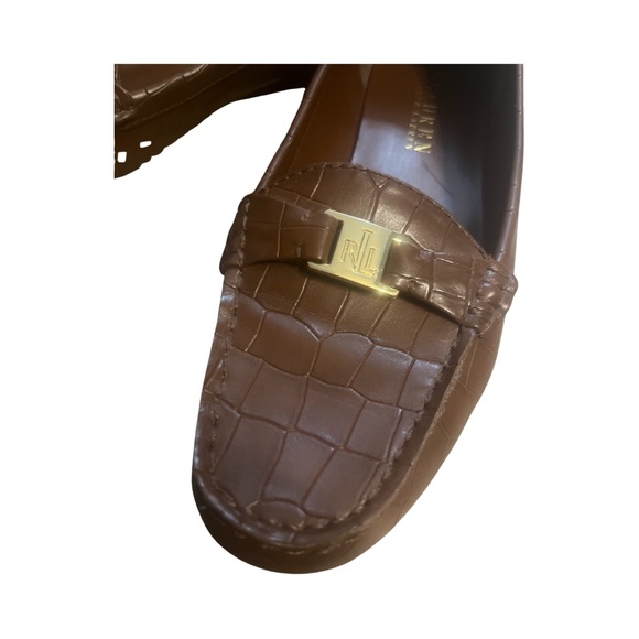 Lauren Ralph Lauren Shoes - LAUREN Ralph Lauren Croc Embossed loader with Gold logo hardware